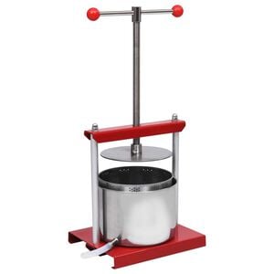 vidaXL frugt- og vinpresser 6 l rustfrit st&aring;l