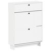 vidaXL Sko skab EDE 78 x 24 x 103 cm Konstrueret tr&aelig; Hvid