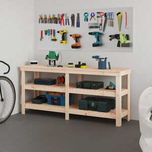 vidaXL arbejdsbord 181x50x80 cm massivt fyrretr&aelig;