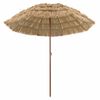 vidaXL Strand Parasol 205 x 205 x 210 cm Polyester og St&aring;l Naturfarvet