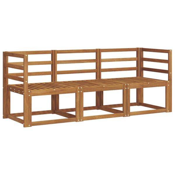 vidaXL Udend&oslash;rs sofagruppe med pude 3 pcs Naturlig og Lys Gr&aring;