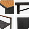 vidaXL Have Spisebordss&aelig;t 7 pcs Sort polyrattan