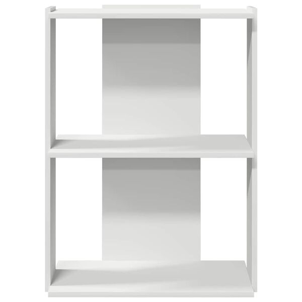 vidaXL bogreol med 3 hylder 60x30x80 cm konstrueret træ hvid