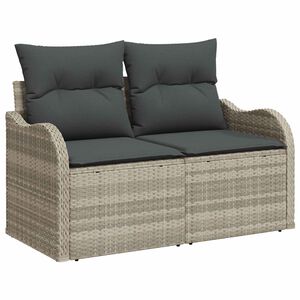 vidaXL Havem&oslash;belsofa Lysegr&aring; 121 x 62 x 69cm polyrattan