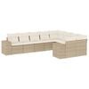 vidaXL sofas&aelig;t til haven 9 dele med hynder polyrattan beige