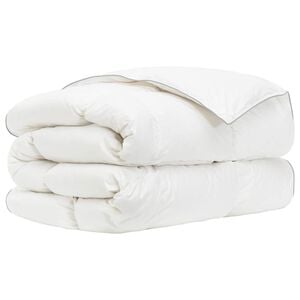 vidaXL Dyne FULDA 135 x 220 cm 4 &aring;rstider 210 GSM 90% g&aring;sedun Hvid