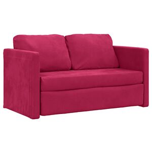 vidaXL 2-i-1 sovesofa 122x204x55 cm velour vinr&oslash;d