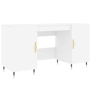 vidaXL skrivebord 140x50x75 cm konstrueret tr&aelig; hvid