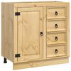 vidaXL Kabinet SKI HonningBrun 80 x 46 x 81 cm Massiv fyrretr&aelig;