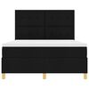 vidaXL LED Box Spring Bed med madras Sort 140 x 200 cm Stof