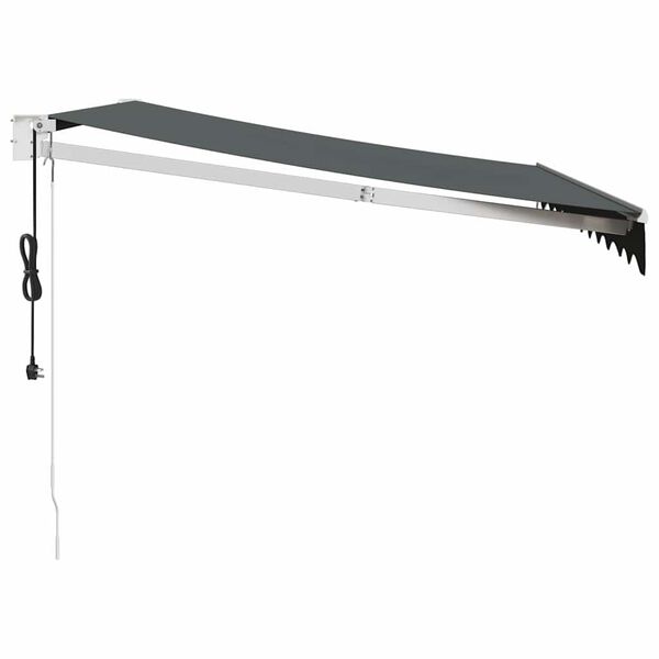 vidaXL foldemarkise 3x2,5 m automatisk betjening antracitgr&aring;