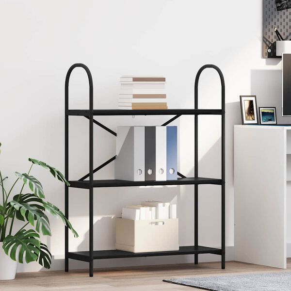 vidaXL Bogreol Sort eg 80 x 30 x 109 cm Konstrueret tr&aelig;