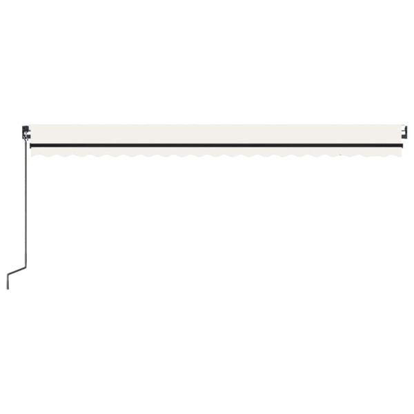 vidaXL markise 500x300 cm manuel betjening cremefarvet