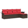 vidaXL Havesofa S&aelig;t 5 stk. Poly rattan