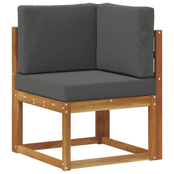 vidaXL Udend&oslash;rs sofagruppe med pude 4 pcs Naturlig og Antracit