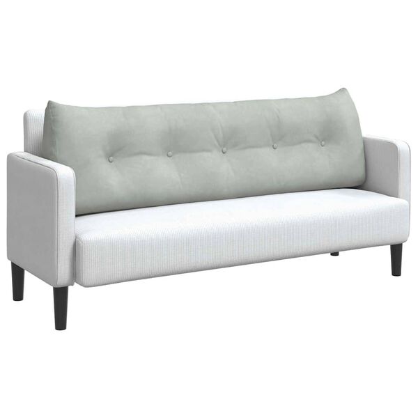 vidaXL Rygpude Lysegr&aring; 160 x 24 x 50 cm Fl&oslash;jl