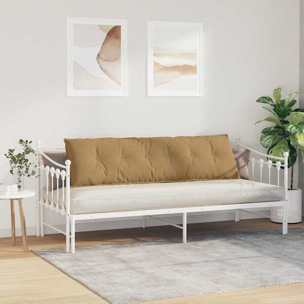 vidaXL Rygpude Brun 180 x 50 cm Velourstof