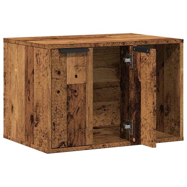 vidaXL toiletskjuler kattebakke 60x40x40 cm konstrueret tr&aelig; gammelt eg