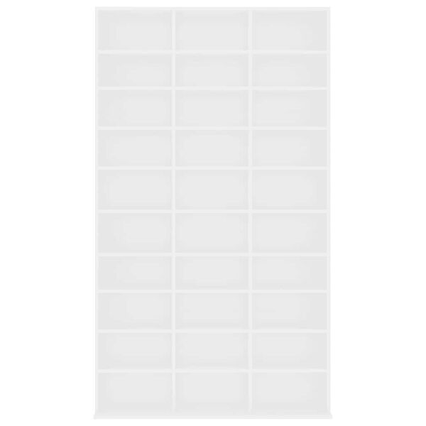 vidaXL cd-reol 102x23x177,5 cm konstrueret tr&aelig; hvid