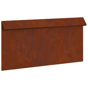 vidaXL Sneglehegn 50 x 3,5 x 25 cm Cortenst&aring;l Rusten