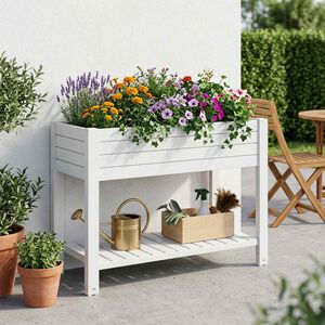 vidaXL h&oslash;jbed 110x45x79 cm polypropylen hvid