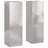 vidaXL Planteholder 2 pcs S&oslash;lv 24 x 24 x 75 cm Rustfrit st&aring;l