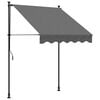 vidaXL markise 150x150 cm sammenrullelig stof og st&aring;l antracitgr&aring;