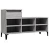 vidaXL skoskab 102x36x60 cm konstrueret tr&aelig; gr&aring; sonoma-eg
