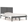 vidaXL sengeramme 135x190 cm Double massivt fyrretr&aelig; gr&aring;