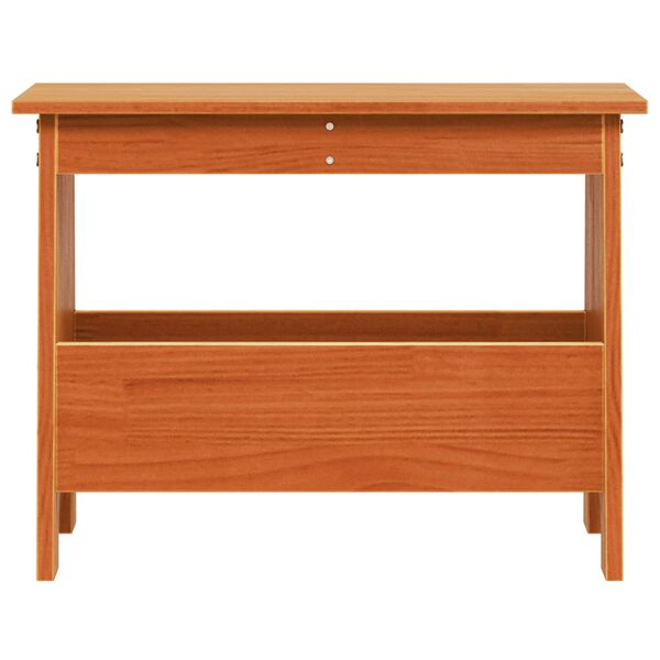 vidaXL entrébænk 60x28x45 cm massivt fyrretræ gyldenbrun