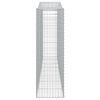 vidaXL buet gabionkurv 400x50x160/180 cm galvaniseret jern