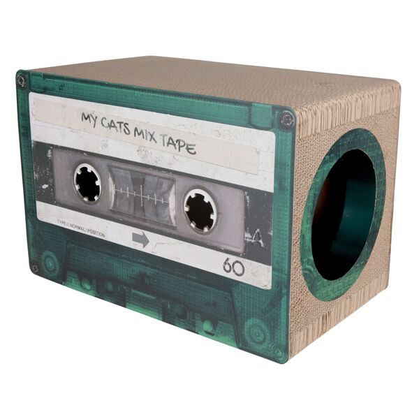 DISTRICT70 kradsetr&aelig;/-hule til katte MIXTAPE smaragd