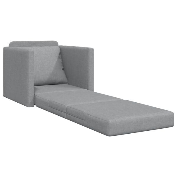 vidaXL Sovesofa 60cm Lysegr&aring; Stof