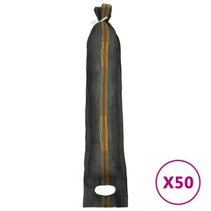 vidaXL sands&aelig;kke 50 stk. 103x25 cm HDPE m&oslash;rkegr&oslash;n