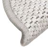 vidaXL selvkl&aelig;bende trappem&aring;tter 15 stk. 56x17x3 cm sisal-look platina