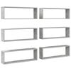 vidaXL v&aelig;ghylder 2 stk. 80x15x26,5cm kubeform konstrueret tr&aelig; betongr&aring;