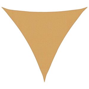 vidaXL solsejl 3,6x3,6x3,6 m 160 g/m&sup2; trekantet HDPE sandfarvet