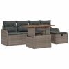 vidaXL Havesofa S&aelig;t 6 stk. Gr&aring; polyrattan