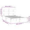 vidaXL sengeramme 200x200 cm massivt træ grå