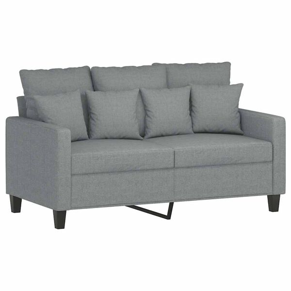 vidaXL 2-personers sofa 120 cm stof lysegr&aring;