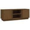 vidaXL tv-bord 110x35x40,5 cm massivt fyrretr&aelig; gyldenbrun