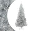 vidaXL kunstigt juletr&aelig; med juletr&aelig;sfod 210 cm PET s&oslash;lvfarvet