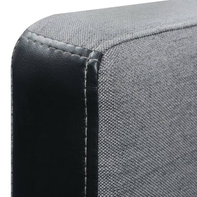 vidaXL L-formet sovesofa stof sort og grå