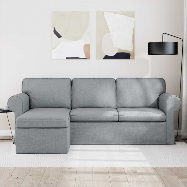 vidaXL Sofa 180cm Lysegr&aring; Metal
