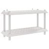 vidaXL Reol 2 niveauer 100 x 40 x 55,5 cm PP Hvid