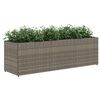 vidaXL plantekasse med 3 krukker 105x30x32 cm polyrattan gr&aring;