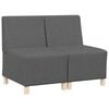 vidaXL Modulsofa enhed uden arme 2 pcs M&oslash;rkegr&aring; 55 x 74 x 82 cm Stof