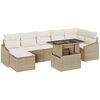 vidaXL Havesofa Sæt med pude 8 pcs Beige og creme polyrattan