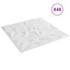 vidaXL V&aelig;gpaneler 48 pcs Hvid 50 x 50 cm XPS Skum