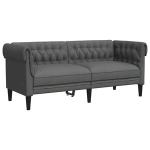 vidaXL Sofa M&oslash;rkegr&aring; 182,5 x 74,5 x 74,5 cm Polyester